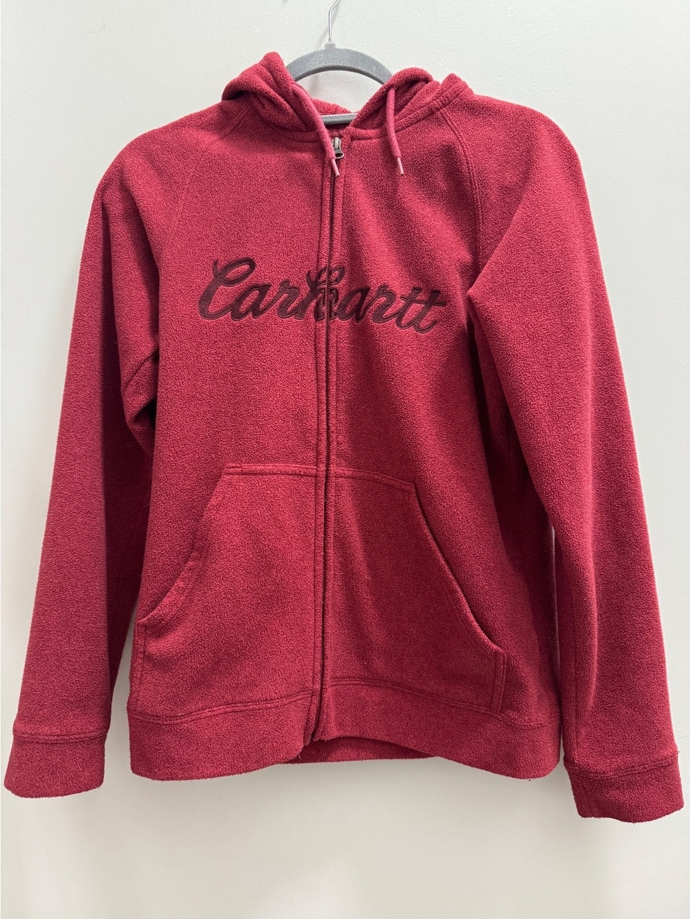 Carhartt red zip hoodie
